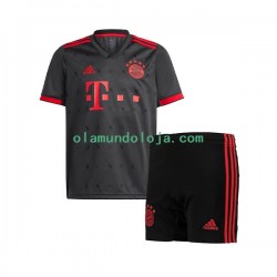 Camisola Bayern de Munique Criança Equipamento Terceiro 2022-2023 Manga Curta